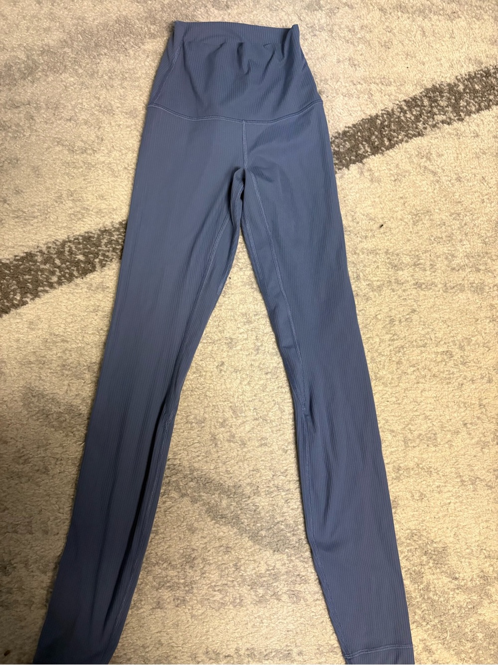 lululemon athletica Ribbed High-Waist Leggings in Slate Blue
